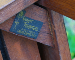 Original Stickley Brothers signature brass tag. 